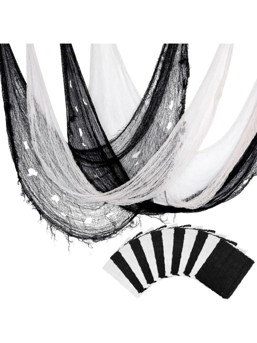 12 Pcs Halloween Creepy Cloth Set - Scary Spooky Fabric for Party Decor, 30x72